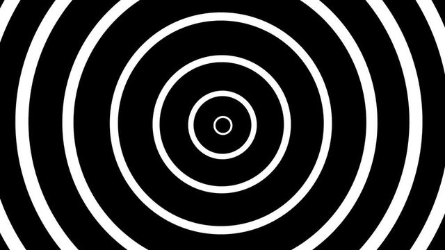 Abstract Hypnotizing Circles Zoom Endless Background. 4K Motion Design Animation Loop.
