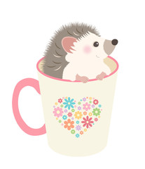 ハリネズミ　カップの中のハリネズミ　０２