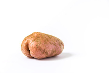 Raw funny potato in a shape of ass.