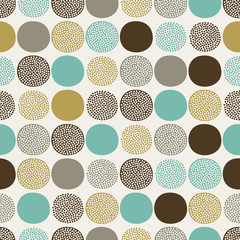 playful creative doodle dots seamless pattern