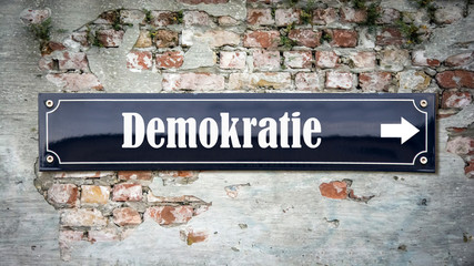 Schild 390 - Demokratie