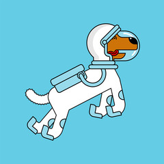 Dog astronaut space. Pet spaceman. puppy cosmonaut costume.