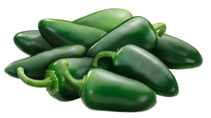 Pile of jalapeno peppers, paths