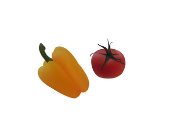 Pepper and tomatoe