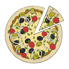 pizza vector illustration