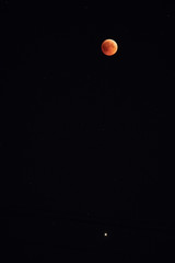 lunar eclipse red moon and mars