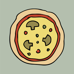 Fototapeta premium pizza. vector illustration