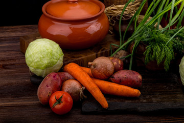set of vegetables for borscht