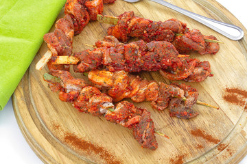 brochettes de poitrine de porc