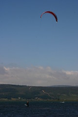 Kitesurf in Pantano del Ebro. Cantabria. Spain
