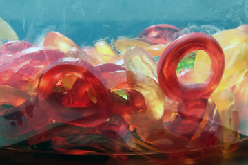 Farbige Fruchtgummis
