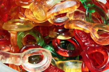 Farbige Fruchtgummis