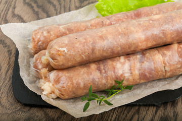 Natural sausages for grill