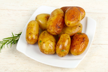 Young baked potato
