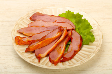 Sliced duck breast