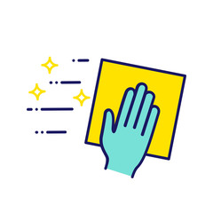 Obraz premium Cleaning napkin color icon