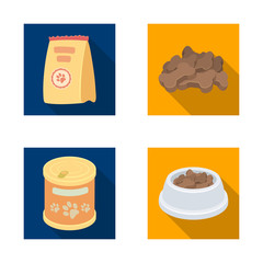 Isolated object of food  and tin symbol. Collection of food  and bottle stock symbol for web.