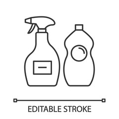 Cleaning chemicals linear icon