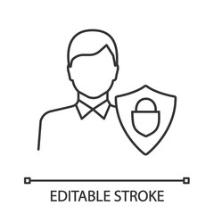Customers protection linear icon