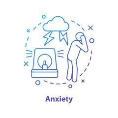Anxiety concept icon