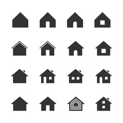 Vector set of house icons.