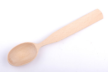 wooden spoon on a white background