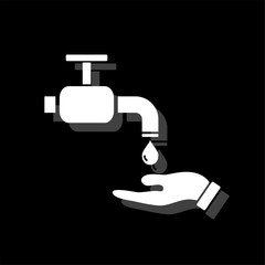 Wash your hands mandatory icon flat