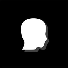 Head icon flat