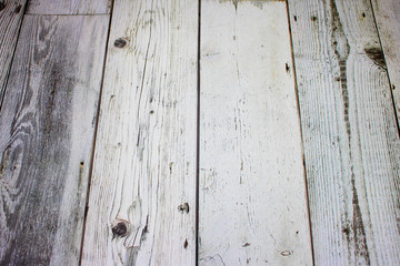Light wooden background with old white wood