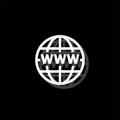 World Wide Web icon flat