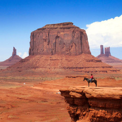Monument Valley with Horseback rider