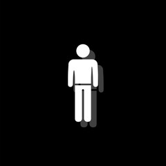 Man standing silhouette icon flat