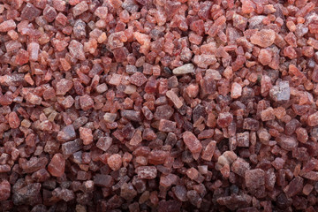 Kala namak background. black indian salt.