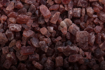Kala namak background. black indian salt.
