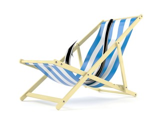 Fototapeta premium Fishing hook on deck chair