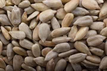 shelled seeds of sunflower background