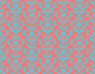 Damask ornament seamless patterns