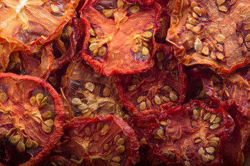 dried red tomatoes background