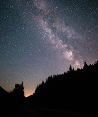 Nightsky with milky way in Banff National Park