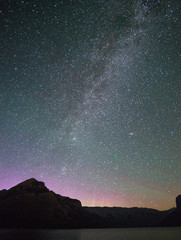 Nightsky with milky way in Banff National Park