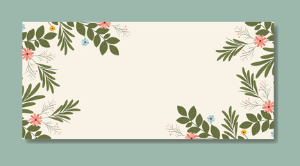Obraz na płótnie Canvas postcard with floral decoration