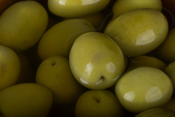 green olives background