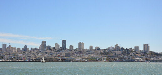 San Fransisco skyline seen from the water