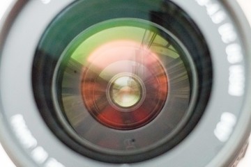 Beautiful camera lens close-up
