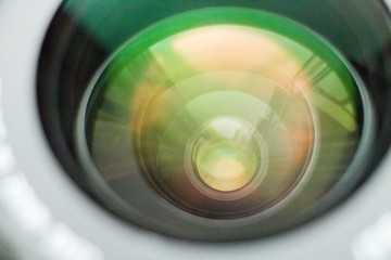 Beautiful camera lens close-up