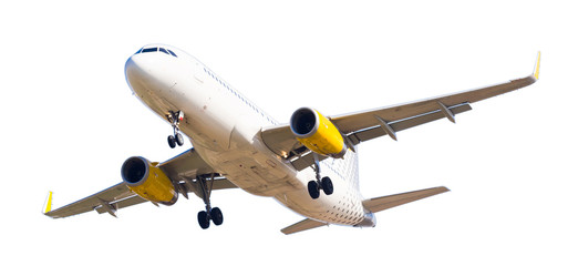 Naklejka premium nowoczesny samolot na na białym tle