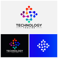 Technology Logo Design stock vector