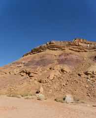 Hiking in Negev desert of Israel