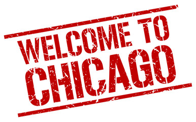 welcome to Chicago stamp
