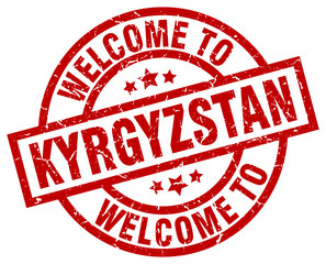 welcome to Kyrgyzstan red stamp